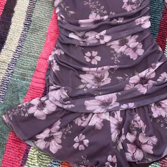 Urban Outfitters Floral Purple Sleeveless Dress - Picture 5 of 6